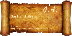 Gerhard Anna névjegykártya